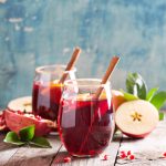 Pomegranate and apple juice