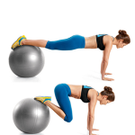 Stability Ball Knee Tucks