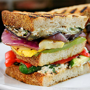vegetable club sandwich