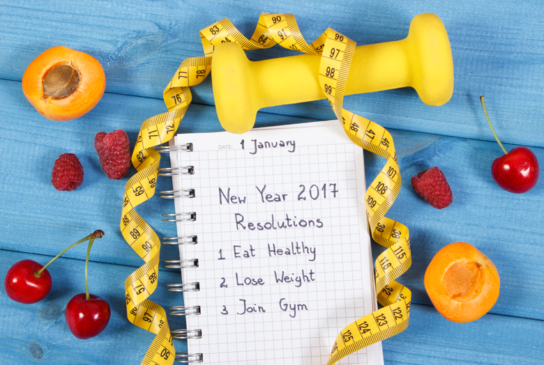 How to stay on top of your Fitness Resolutions this 2017 fitness resolution flatlay