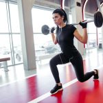 Barbell Walking Lunges