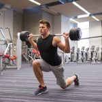 Barbell Walking Lunges