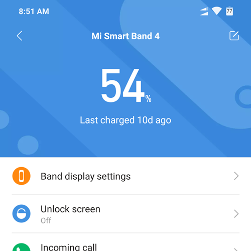 Mi Band 4 Battery Performance